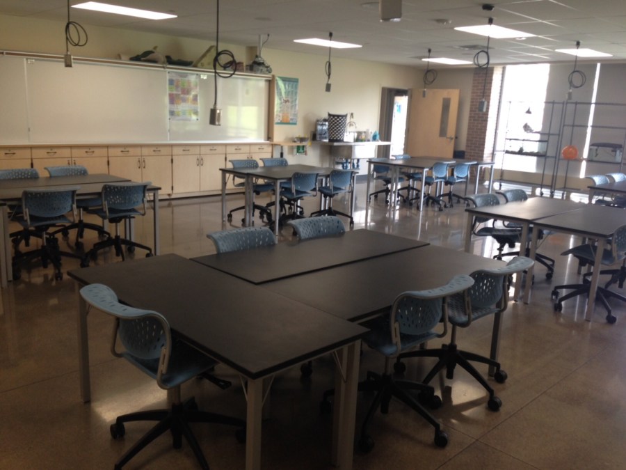 Current Room Facing NW. North Wall is Almost All Glass.